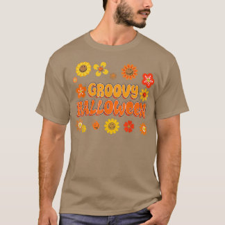 Camiseta Groovy Halloween Vintage Flores Retrorais Hipp