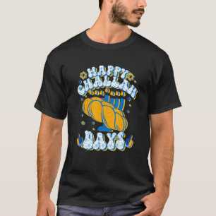 Camiseta Groovy Happy Challah Days Hanukkah Chanukah judeu
