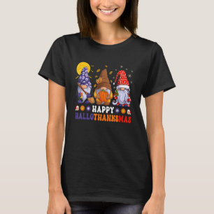 Camiseta Groovy Happy Hallothanksmas Gnomo Halloween Hippie