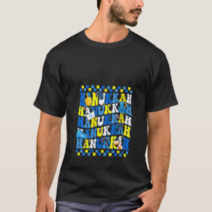 Camiseta Groovy Happy Hanukkah Chanukkah Jewish Holiday Xma