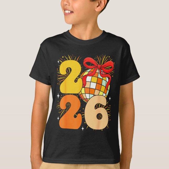 Camiseta Groovy Happy New Year 2026 New Years Eve Party Men (Frente)