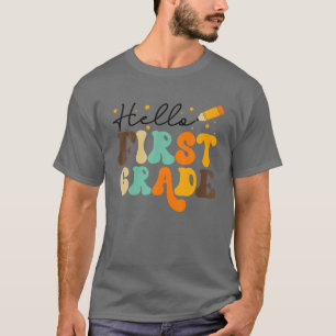 Camiseta Groovy Hello Primeiro Grau Vibes Retro Professores