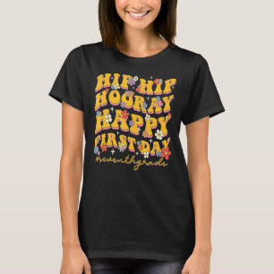 Camiseta Groovy Hip Hooray Feliz 1º Dia da 7