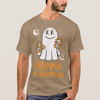 Camiseta Groovy Hippie Halloween Costume Retro Fantasma Flo