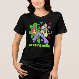 Camiseta Groovy Hippie Mãe