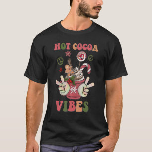 Camiseta Groovy Hot Ccoa Vibes Hippie Xmas Feliz Natal
