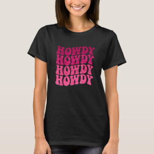 Camiseta Groovy Howdy Menina Sulista Ocidental Country Rode