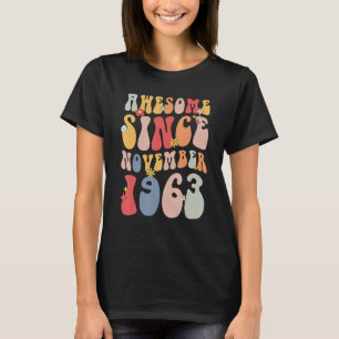 Camiseta Groovy Incrível desde novembro de 1963 Retro 59º