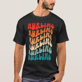 Camiseta Groovy Irish Hurling Gaelic Game Retro 70s Hippie