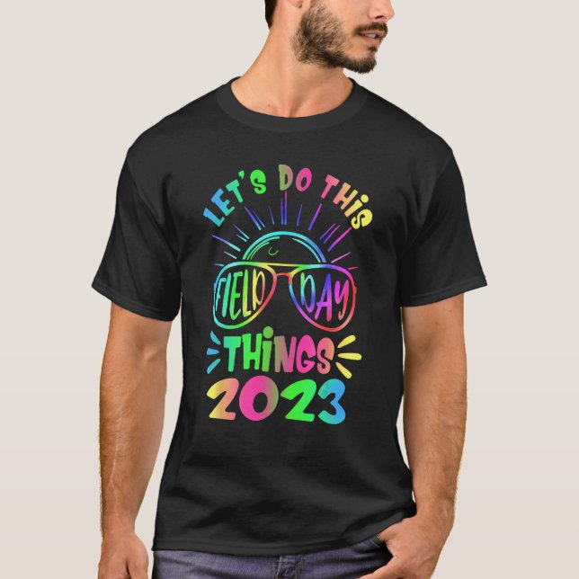 Camiseta Groovy It s Field Day Vibes   For Teacher Kid 2023 (Frente)