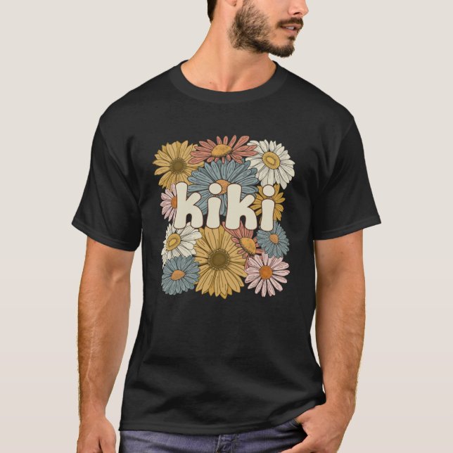 Camiseta Groovy Kiki Grandmother Flowers Kiki Grandma (Frente)