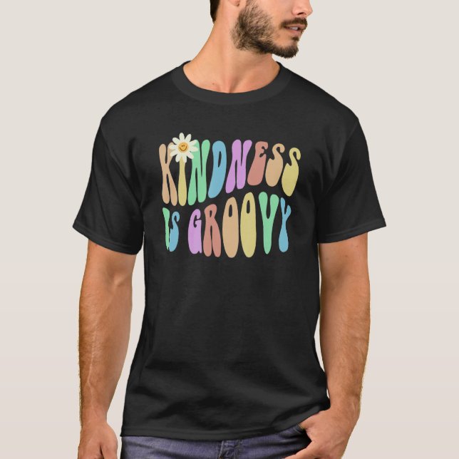 Camiseta Groovy KINDNESS IS GROOVY Retro Stop Bullying Choo (Frente)