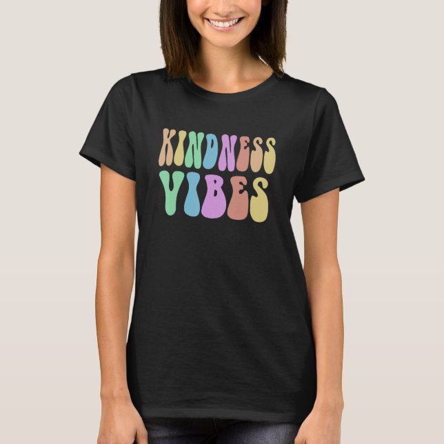 Camiseta Groovy KINDNESS VIBES Choose Retro Be Kind Ninja A (Frente)