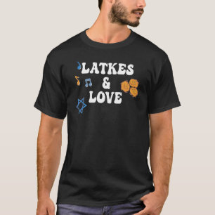 Camiseta Groovy Latkes e Love Happy Hanukkah Jewish Holid