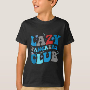 Camiseta Groovy Lazy Pancreas Club Retro Diabetes Sensibili