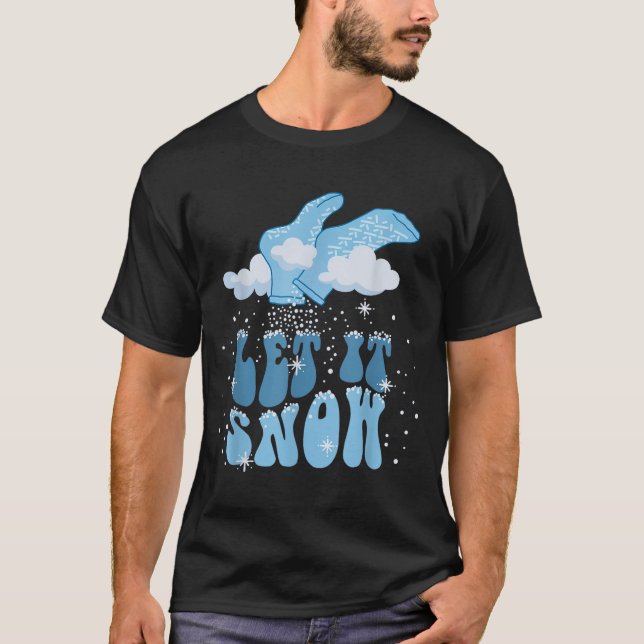 Camiseta Groovy Let It Snow Pct Patient Care Tech Nurse Chr (Frente)