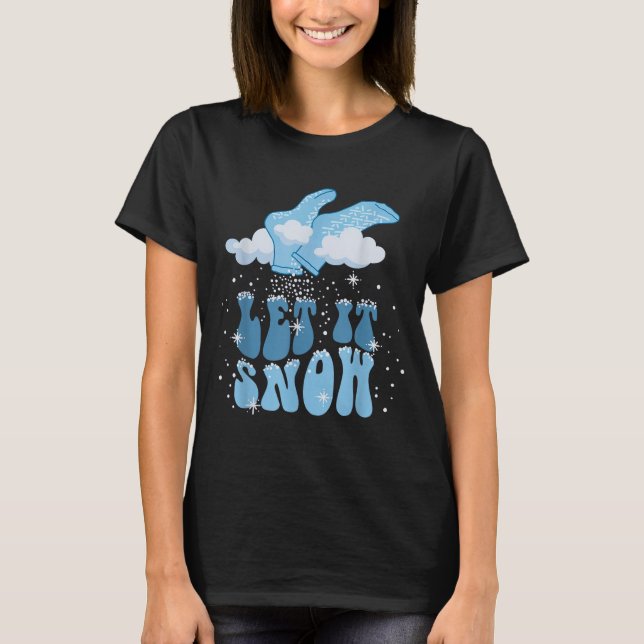 Camiseta Groovy Let It Snow Pct Patient Care Tech Nurse Chr (Frente)