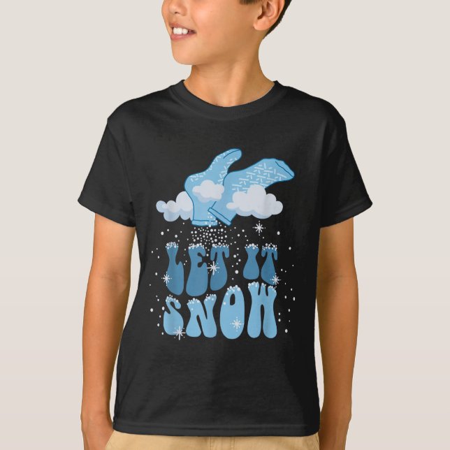 Camiseta Groovy Let It Snow Pct Patient Care Tech Nurse Chr (Frente)