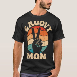Camiseta Groovy Mãe 70s Nostalgia Estética de 1970 Retro Mo