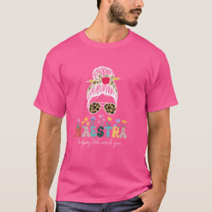 Camiseta Groovy Maestra Ajudando Pequenas Mentes A Crescer