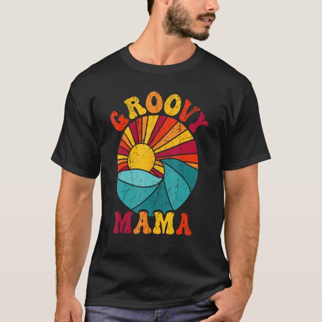Camiseta Groovy Mama 70s Aesthetic Nostalgia 1970 s Retro M (Frente)