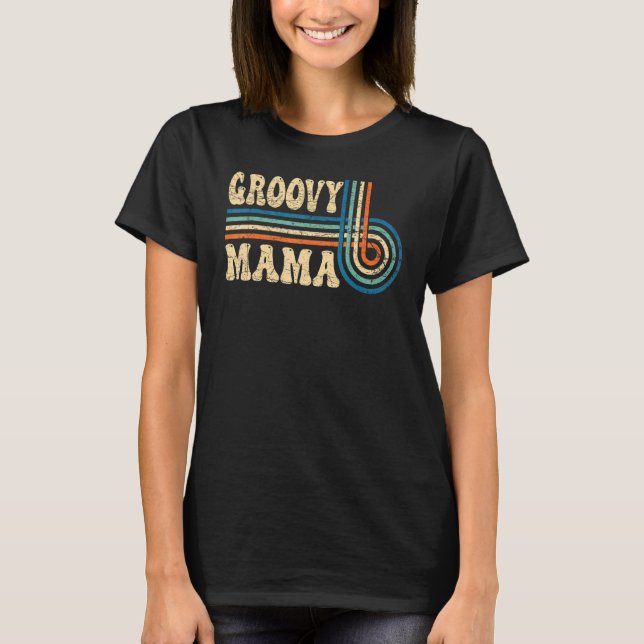 Camiseta Groovy Mama 70s Nostalgia estética de 1970 Retro M (Frente)