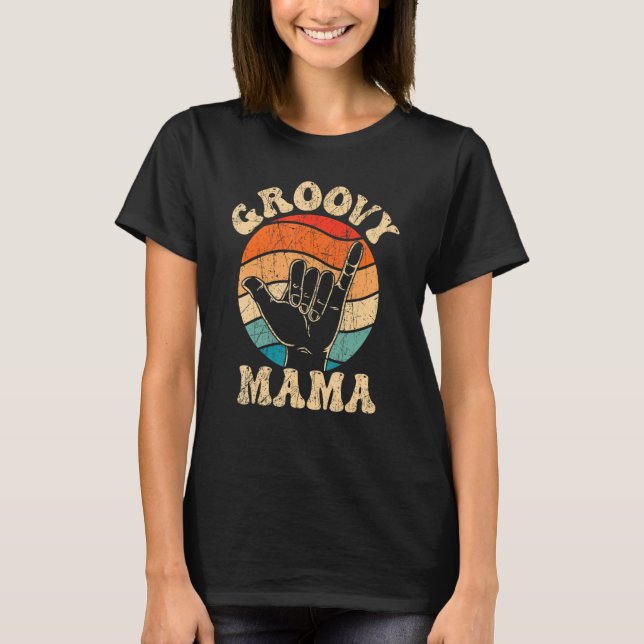Camiseta Groovy Mama 70s Nostalgia estética de 1970 Retro M (Frente)
