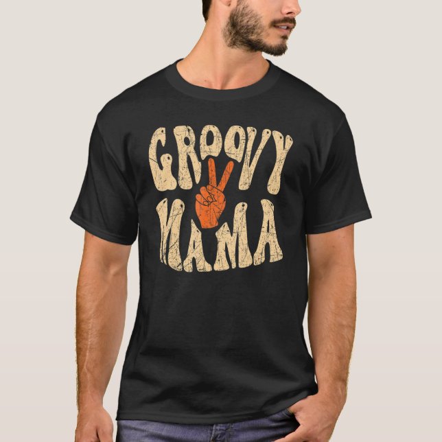 Camiseta Groovy Mama 70s Nostalgia estética de 1970 Retro M (Frente)