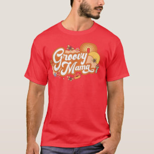 Camiseta Groovy Mama 70s Nostalgia estética dos anos 70 Ret
