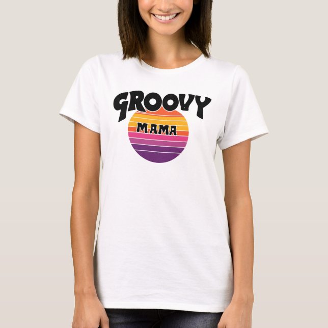Camiseta Groovy Mama T-shirt (Frente)