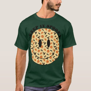 Camiseta Groovy Mantém-No Maluco, Retrô Feliz De Halloween