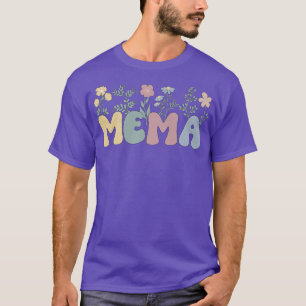Camiseta Groovy Mema Avó Flores Mema Vovó