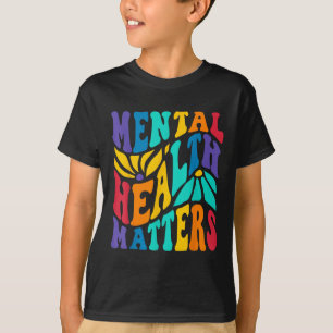 Camiseta Groovy Mental Health S Human Brain Illness Awarene