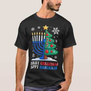Camiseta Groovy Merry Chrismukkah Feliz Natal Hanukkah