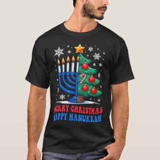 Camiseta Groovy Merry Chrismukkah Happy Christmas Hanukkah