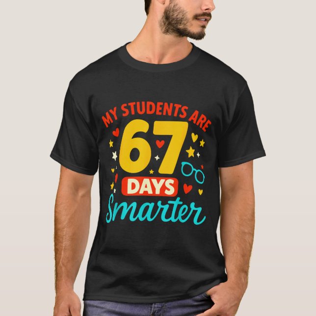 Camiseta Groovy My Students Are 67 Days Smarter 67 Meme For (Frente)
