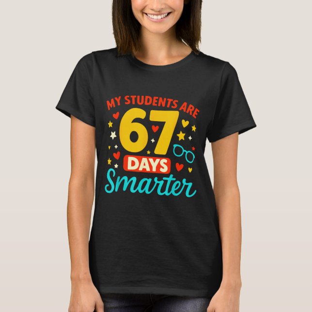 Camiseta Groovy My Students Are 67 Days Smarter 67 Meme For (Frente)