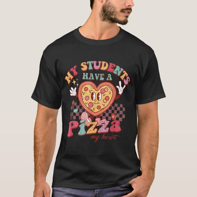 Camiseta Groovy My Students Have Zza Of My Heart Teacher Va (Frente)