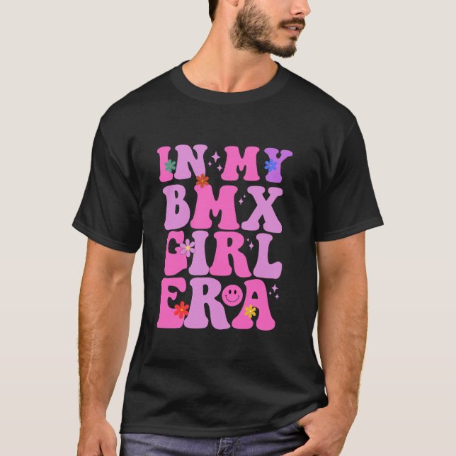 Camiseta Groovy Na Minha BMX Girl Era Art Para Mulheres BMX (Frente)