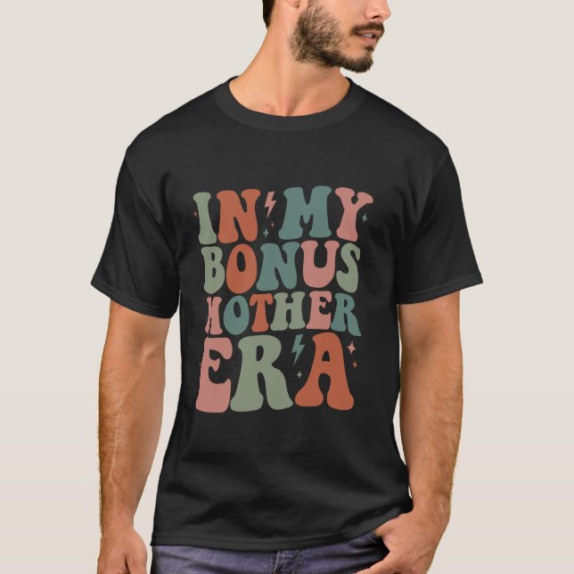 Camiseta Groovy na minha Bônus Mãe Era Bônus Mãe Mãe Mãe Fu (Frente)