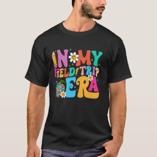 Camiseta Groovy Na Minha Era de Excursão Escolar Aluno Prof
