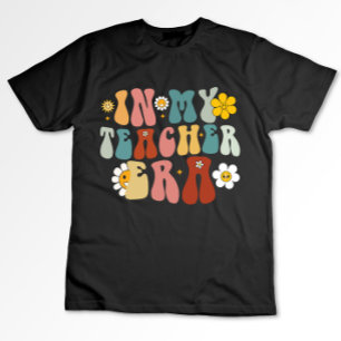 Camiseta Groovy Na Minha Era De Professora De Volta à Escol