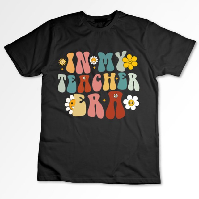 Camiseta Groovy Na Minha Era De Professora De Volta à Escol (Criador carregado)