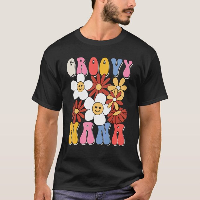 Camiseta Groovy Nana Mothers Day Retro 60s 70s 80s Family M (Frente)