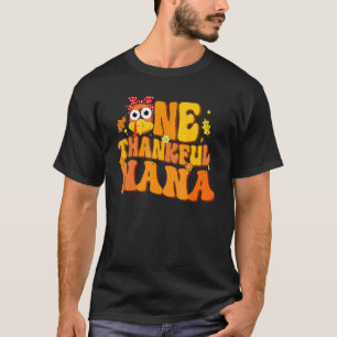 Camiseta Groovy Nana One Obrigado Nana Ação de Graças Mors