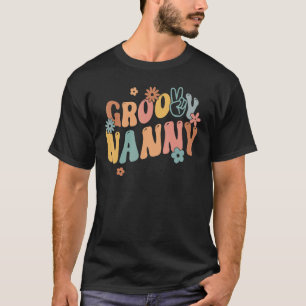 Camiseta Groovy Nanny Flower Power Hippie Family Groo