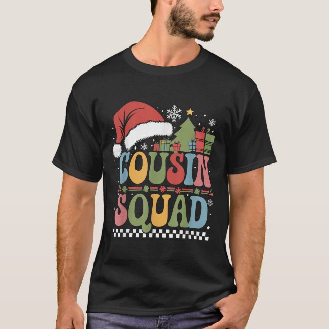 Camiseta Groovy Natal Cousin Xmas Matching Boys G (Frente)