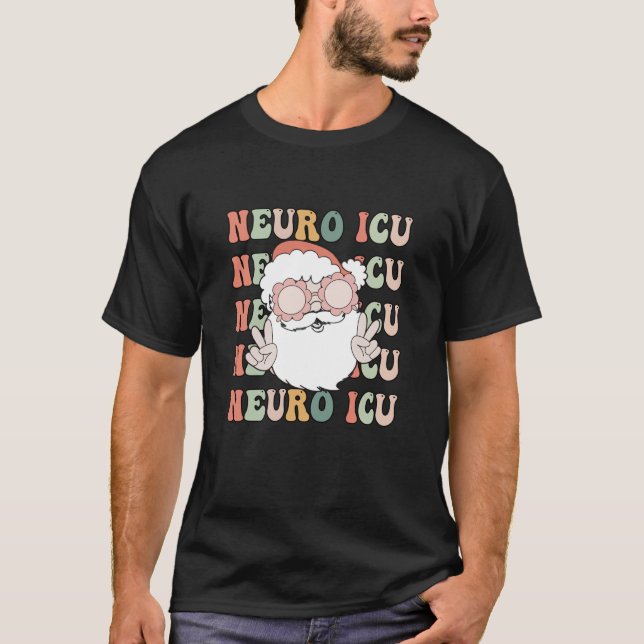 Camiseta Groovy Neuro ICU Christmas Neurology Squad Secret  (Frente)