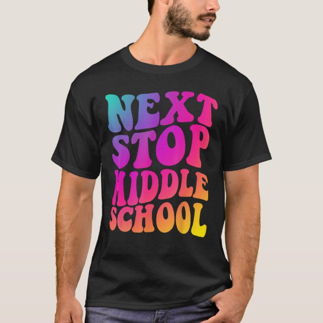 Camiseta Groovy Next Stop Middle School Elementary School G (Frente)