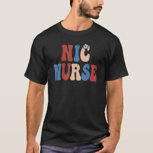Camiseta Groovy NIC Nurse 4 De Julho EUA Patriótico